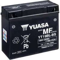 YUASA YT19BL Motorradbatterie 12V 170 CCA Vorgefüllte und einbaufertige wartungsfreie AGM-Motorradbatterie