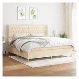 vidaXL Boxspringbett 200 x 200 cm Creme