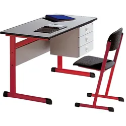 Lehrertisch, PU-Kante, Schub rechts
