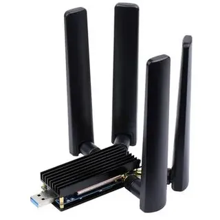 WaveShare 5G DONGLE Module 4x Antennas USB3.1 Aluminum Alloy M.2 Key B