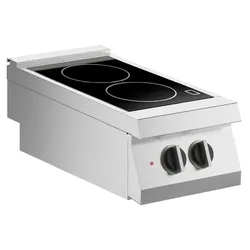 KBS Gastrotechnik KBS Glaskeramikherd elektro 2x 2,5 kW  Tischgerät 400 x730 x320 mm 400 Volt