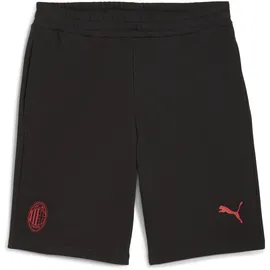 Puma Sporthose "AC Milan FtblEssentials Shorts Herren", Gr. L, Normalgrößen, schwarz for all time rot, Obermaterial: 32% Polyester, 68% Baumwolle. Tasche – Oben: 100% Baumwolle, regular fit, Hosen Sporthose