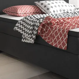 Inter Boxspringbett 180 x 200 cm H3 Anthrazit