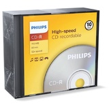 Philips CD-R 80min/700MB, 10er Slimcase (CR7D5NS10/00)