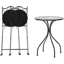 Beliani Balkonset, schwarz Grün,