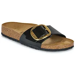 BIRKENSTOCK  Pantoffeln Madrid Big Buckle BF Patent Black Gold  in Schwarz, 36