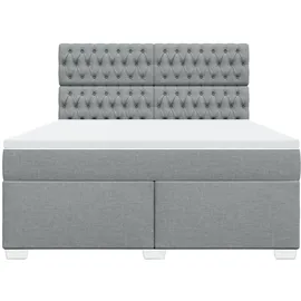 vidaXL Boxspringbett 180 x 200 cm Hellgrau