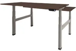 Schaffenburg Dextro Plus Duo Elektrisch Höhenverstellbar Sitz-Stehschreibtisch Rechteckig Eiche H-Fuß-Gestell 1.400 (B) x 800 (T) x 645 (H) mm Melamin