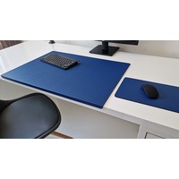 Profi Mats Schreibtischunterlage PM Schreibtischunterlage Kantenschutz Mauspad Sanftlux Leder 12 Farben blau 90 cm