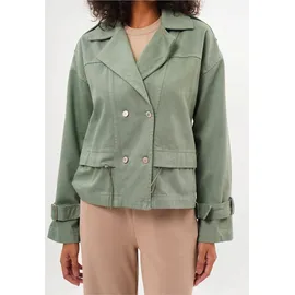 Freshlions Trenchcoat FRESHLIONS "Helena", Damen, Gr. XL, braun (khaki), 100% Baumwolle, unifarben, normal, Mäntel, mit stylischem Reverskragen