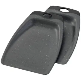 STONELINE Schneidebrett-Set Kunststoff 2 20 x 33,6 cm Schwarz