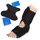 Relaxdays 10 x Fuß Kühlpad mit Klettverschluss Blau,Schwarz