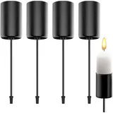 Adventskranz Kerzenhalter,4 Stück Kerzenhalter stabkerze,Stabkerzenhalter Schwarz,Retro Stabkerzenhalter,Kerzenhalter Kranz,Kegelkerzenständer Adventskranz Für Weihnachtsdekoration.