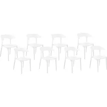 Beliani Esszimmerstuhl 8er Set GUBBIO