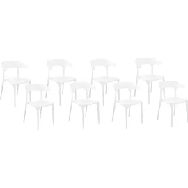 Beliani Esszimmerstuhl 8er Set GUBBIO