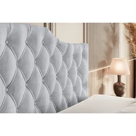 altdecor BOXBETT mit Matratze und Lattenrost, - VILA-1 - 160x200 cm - H4 - Hellgrau