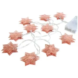 Giftcompany Lichterkette LED Doppelstern kupferfarben