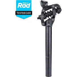 CON-TEC Contec Nara Air Link+ Parallelogramm-Federsattelstütze 31,6x350mm, 58mm Federweg, Luft-/Stahlfeder, bis 120kg, schwarz matt