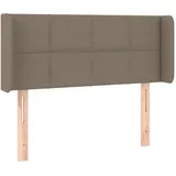 vidaXL Kopfteil mit Ohren Taupe 93x16x78/88 cm Stoff