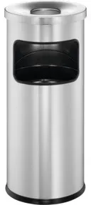 Durable Papierkorb safe mit Ascher Silber 17l
