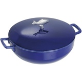 Staub Fisch Cocotte Bräter 28 cm rund dunkelblau