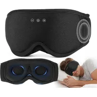LC-dolida 3D Bluetooth Schlafmaske mit Kopfhörern für Frauen und Herren,Totale Lichtblockade & Ganznachtkomfort Schlaf Augenmaske Schlafkopfhörer Weiche Kopfhörer zum Schlafen für das Reisen,Bett