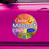 ZYHJJ Personalisierte Auto Magnetschilder - Magnetschild mit Wunschtext und Logo - Auto Magnete Selbst Gestalten für Fahrzeuge - 30x30cm (rund) - Magnetschilder für Auto LKW Truck Baustelle Firma