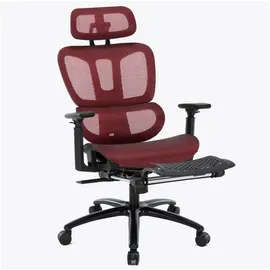 Trisens Drehstuhl Mesh rot Schwarz