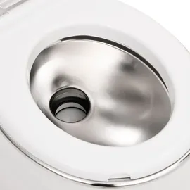 vidaXL Camping-Einbautoilette Weiß 24+17 L HDPE & Stahl