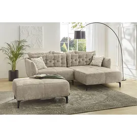 Jockenhöfer Hocker Salo Polyester 114 x 46 x 81 cm Beige/Grau