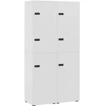 MÖBELPARTNER Spind 90,8 x 40,7 x 185,2 cm Weiß