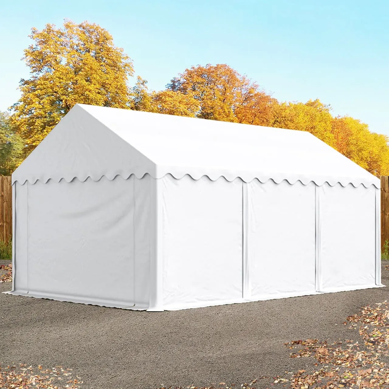 TOOLPORT  3x6 m tenda capannone, PVC 700, bianco - (6143)