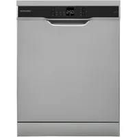 Telefunken Geschirrspüler freistehend 60 cm, Spülmaschine Silber, 12 Maßgedecke,
