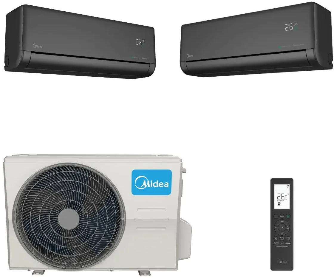 Midea Solstice 09/18 Duo Split Klimaanlagen Set Schwarz