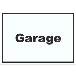HB-Druck Garage Schild mit Text Auto Stellplatz waagerecht A0 Rückseite selbstklebend