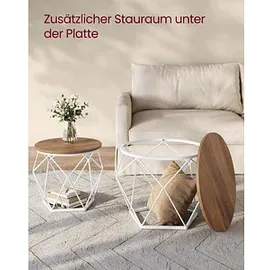 VASAGLE Couchtische-Set braun