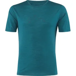 Löffler Men Printshirt Mountains Merino-tencel(tm) blue coral (373) 52