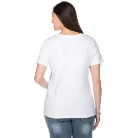 sheego T-Shirt in weiß | Gr.: 52/54