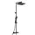 Schütte Trento Überkopf-Brauseset mit Thermostat Schwarz matt 150 cm