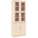 vidaXL Vitrinenschrank ALTA 77 x 35 x 186,5 cm Braun