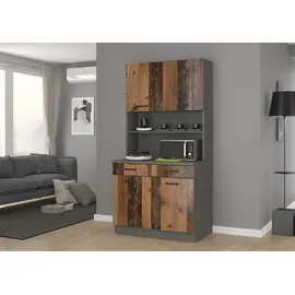 Küchen-Preisbombe Küchenzeile Mario 100 cm grau