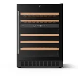 Klarstein Weinkühlschrank TK15-WFIll-BI46, für 46 Standardflaschen á 0,75l,Wein Flaschenkühlschrank Weintemperierschrank Weinschrank Kühlschrank schwarz 59.5 cm x 57 cm x 82 cm