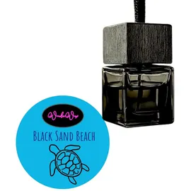 wonderwax Auto Duft Quadratisch schwarz-schwarz 8 ml|Black Sand & Beach|Innenraum Deko Parfüm Car Scent Baum Geruch Luxus Aufhänger