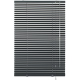 GARDINIA Deco Company Alu-Jalousie ohne Bohren, Zum Klemmen, Inkl. Klemmträgern, Sichtschutz, Lichtschutz, Blendschutz, Aluminium-Jalousie, Schiefer, 85 x 130 cm