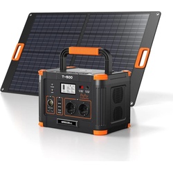 GRECELL Stromerzeuger 519Wh Tragbare Powerstation mit 100W Solarpanel, 0,50 in kW, (1-tlg), 500W Solar Generator für Outdoor Camping