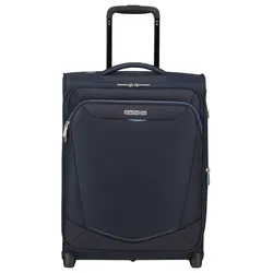 Handgepäck-Trolley AMERICAN TOURISTER "SUMMERRIDE, 55 erweiterbar", Gr. B/H/T: 40cm x 55cm x 25cm 43 l, blau (navy), Polyester, Koffer, Handgepäck-Koffer Reisegepäck Koffer TSA-Zahlenschloss