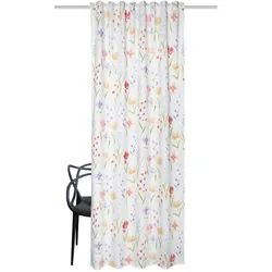 Vorhang HEINE HOME, bunt (weiß, bunt), B:135cm H:245cm, Polyester, Baumwolle, Gardinen