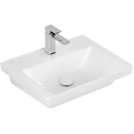 Villeroy & Boch V&B Waschtisch Subway 3.0 55x44cm, eck., m 1 HL/o ÜL, weiß C-plus