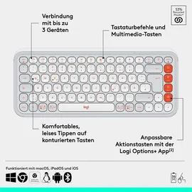 Logitech POP Icon Keys DE Offwhite / Orange