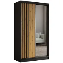 masseno Schwebetürenschrank NELVIA 120 x 216 x 61 cm Schwarz